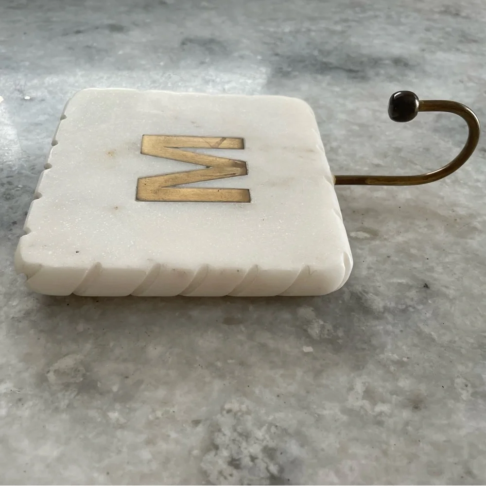 Marble & Brass “M” Wall Hook